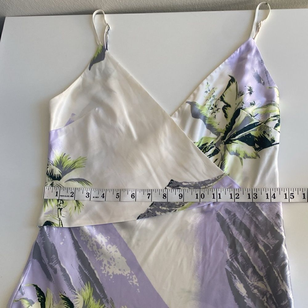 UO Kelly Surplice Midi Printed Slip Dress Size Medium - Picture 13 of 15